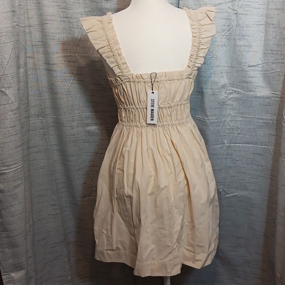 Steve Madden Harmony Oatmeal Flowy MiniDress Sz Small - Picture 7 of 8